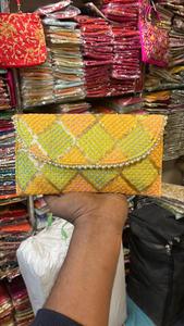 Embrague de trabajo de hilo con forma de rombo bordado hecho a mano para mujer, recuerdo de boda, regalo de devolución para invitados, bolso de mano indio - Product Image 2