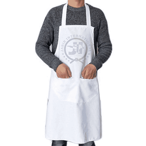 2024 nueva llegada calidad superior logotipo personalizado Unisex cocina delantales algodón poliéster mujeres Chef babero para restaurante Bar OEM - Product Image 1