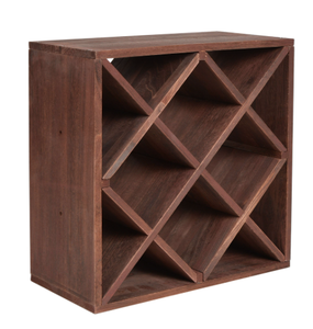 Support à bouteilles de vin en bois massif (design en X) - Product Image 4