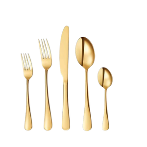 Ensemble de couverts modernes et élégants en acier inoxydable couverts cuillère couteau fourchette vaisselle pour restaurants design de mode - Product Image 1