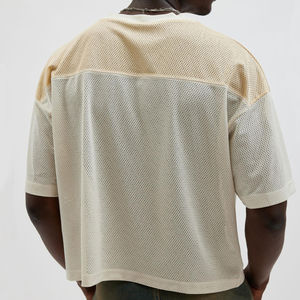 T-shirt Streetwear 100% coton personnalisé de football pour hommes, maillot court de football américain avec impression graphique Boxy - Product Image 2