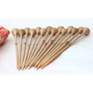 Prix d'usine, vente en gros : Ensemble d'aiguilles à tricoter en bois pointues de 10-14 pouces avec embout clochette, accessoire de confection, outils de tricot - Product Image 6