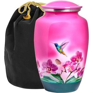 Urnas funerarias de cremación de aluminio Rosa hechas a mano para adultos, estilo hermoso humano, urna funeraria de entierro hecha a mano, tamaño personalizado de ceniza - Product Image 1