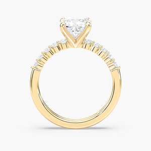 Ensemble de mariage en diamant de laboratoire taille coussin 3,00 CTW, or massif 14 carats - Product Image 4