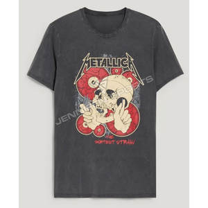 T-shirt léger à manches courtes personnalisé pour homme, style rétro américain décontracté, avec logo imprimé, 100 % coton - Product Image 1