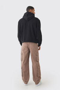 เสื้อฮู้ดลำลองแบบสวมหัวของผู้ชายเสื้อมีฮู้ดลำลอง100% หนาผ้าฝ้าย480GSM หนาเก็บอุณหภูมิ - Product Image 2