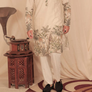 DISEÑADOR DIGITAL FOREST PURE KURTA Jari work kurta - Product Image 2