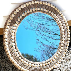 Miroir rond en résine avec nœud papillon, décoration de table de dessert, artisanat, accessoires photo, maquillage, petit miroir - Product Image 1