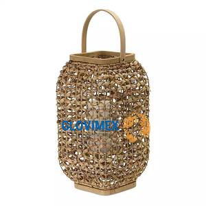 โคมไฟแขวนผักตบชวาโคมไฟเทียนงานแฮนด์เมดธรรมชาติตกแต่งบ้านพื้นที่ - Product Image 1