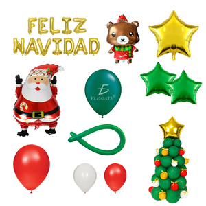 Christmas Party <b>Decoration</b> Set-Foil <b>Balloon</b> Assortment Featuring Santa and More - Product Image 3