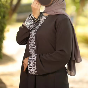 Abaya pour femmes musulmanes, style nouveau, confortable, en mousseline de soie, couleur unie, respirante, écologique, modeste et élégante - Product Image 5