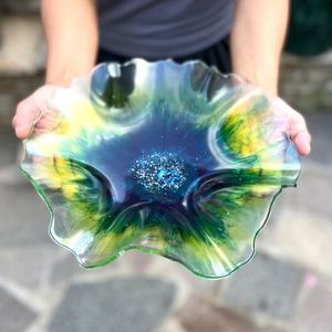 Tazón de servicio de resina único hecho a mano con acabado brillante, excelente opción para cocina de lujo, comedor o decoración de sala de estar - Product Image 5