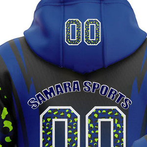 Sarama Sports – Sweat à capuche homme personnalisé, conception OEM ODM, streetwear, molleton côtelé 100 % coton, imprimé animal Y2K, coupe oversize et ajustée, unisexe - Product Image 5