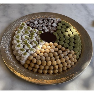 Plateau de service à chocolat en métal doré de la meilleure qualité, plaqué argent, fabriqué à la main, plat de service au chocolat pour événement spécial - Product Image 2