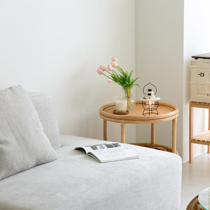 โต๊ะกาแฟหวายทรงกลมแบบสองชั้นโต๊ะหวายทำมือธรรมชาติเฟอร์นิเจอร์ภายใน - Product Image 6