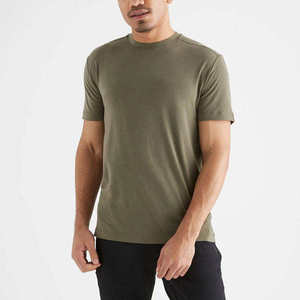 Personalizable 220 gramos Unisex hombres suave poliéster Lyocell Spandex tejido camiseta transpirable Digital foto impresión EE. UU. tamaño corto - Product Image 1