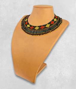 Collar gargantilla de cristal hecho a mano con cuentas de perlas, joyería de cuentas lisas de tamaño personalizado para amantes de la artesanía de piedra de MS Handicraft - Product Image 2