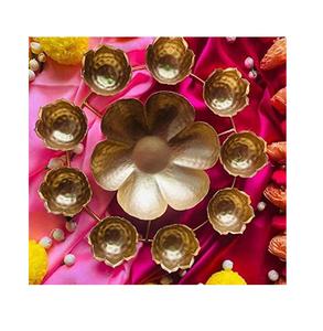 Thème moderne métal Urli Diya lot de 3 avec laiton pour décoration intérieure de la maison Diwali bol Diya pour la décoration de la maison - Product Image 4