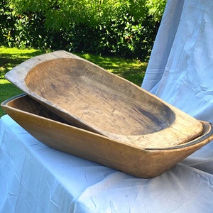 Tazón de pan antiguo natural de madera de teca, tazón de masa de madera de granja artesanal con proveedor indio a precio de fábrica barato - Product Image 4