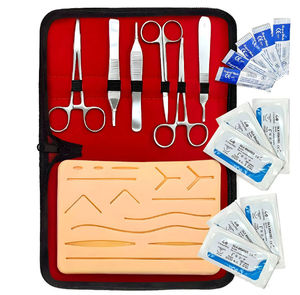 Kit de práctica para estudiantes de medicina QNQ, 9 Uds., juego de sutura de cirugía menor de acero inoxidable, venta al por mayor, seguridad Manual, compatible con MOL - Product Image 6