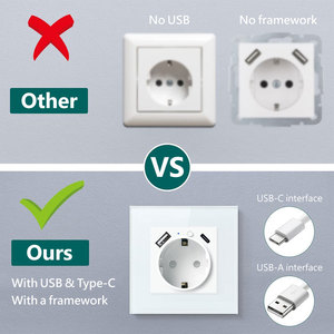 <span class=keywords><strong>Prise</strong></span> <span class=keywords><strong>murale</strong></span> intelligente Tuya Smart EU WiFi avec ports <span class=keywords><strong>USB</strong></span> et Type-C et fonction de mesure, vente directe usine PST-TY201-C - Product Image 5