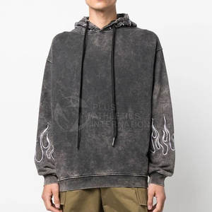 Custom Men Acid WashHoodie de alta calidad Pullover Style Hoodie Cotton Made Men Hoodies 2025 - Product Image 2