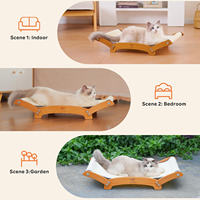 Lit et hamac en sisal durable extra-large pour griffoir à chat en sisal naturel Cadre en bois massif robuste pour chats d'intérieur