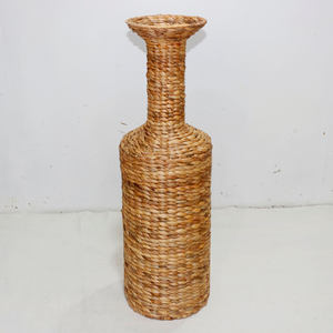 Artex Dong Thap Vase en jonc de mer fait à la main Vases à fleurs rustiques tissés à partir de bois de bambou pour la décoration de salon de bureau à domicile - Product Image 1