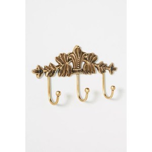 Crochet et cintres de décoration murale antique de qualité supérieure Standard nouvelle arrivée crochets et rails muraux plaqués or en laiton de grande taille - Product Image 1