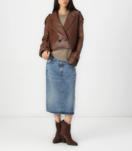 Produit très vendu Meilleures vestes d'hiver en cuir mince pour femmes Conception personnalisée Veste en cuir pour femmes - Product Image 2