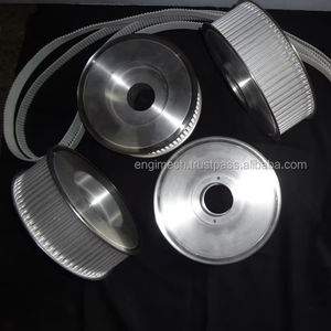 Poulie de distribution Engimech de haute qualité HTD 8M, finition anodisée dure, matériau en alliage durable, brides en acier inoxydable, usage industriel - Product Image 6