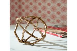 Laddington Antique Laiton Géométrique Sculpture Moderne Métal Accent Décor Ornement de Table moderne poli sculpture - Product Image 3