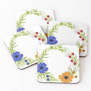 <b>Wood</b> Coaters square White Color Hot Selling Home and Kitchen Coasters Kitchen Supplies Kitchen Ware Epoxy <b>Placemats</b> - Product Image 1