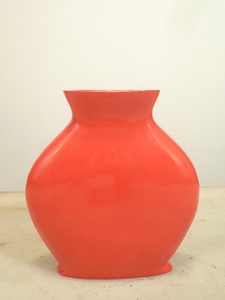 Florero con diseño de rosa de hierro, blanco - Product Image 2