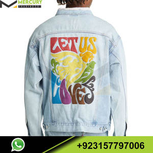 Hommes de Jeans Vestes Avec Avant Deux Poches Street wear personnalisé Fait Jeans Vestes Pour Hommes - Product Image 5