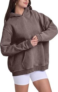 Hombres Invierno Casual Acid Wash Hoodies Color Sólido Regular Fit 100% Algodón Fleece - Product Image 5