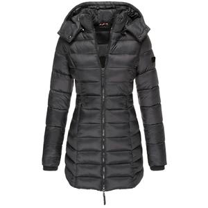 Moda Mujer con capucha extraíble cálido abrigo largo acolchado mujer largo grueso cálido chaqueta abrigo abajo - Product Image 1