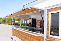 Chariot à hot-dogs mobile entièrement équipé, remorque alimentaire en acier inoxydable et fibre de verre