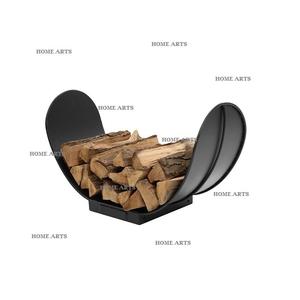 Highest Quality Black Color <b>Log</b> Storage Holder Designer Customized Shape Iron <b>Log</b> <b>Rack</b> From Best Exporter In India - Product Image 1