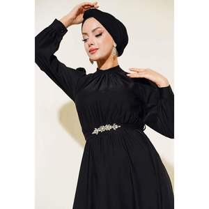 Robe avec ceinture Stone Noir - Product Image 1