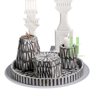 Ensemble de brûleurs d'encens Bakhoor incrustés de nacre élégants Brûleur d'encens de luxe pour la maison OEM arabe Logo personnalisé fait à la main Vietnam - Product Image 5