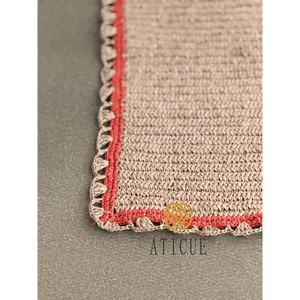 Handmade Crochet Raffia <b>Table</b> <b>Runner</b> Knitted Decorative <b>Table</b> Mat for <b>Dining</b> <b>Table</b> Natural Aesthetic Home Decor - Product Image 3