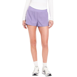 Short de course 2-en-1 pour femmes de haute qualité avec entrejambe de 2 pouces Lecra 240 Gsm tissu imperméable respirant poche attachée coupe ample - Product Image 1