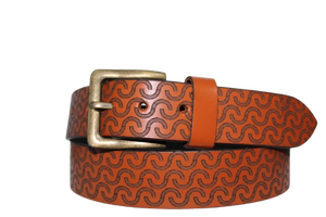 Ceinture en cuir de peau de vache véritable de style décontracté imprimée au laser avec un alliage personnalisable pour l'approvisionnement en gros de boucle - Product Image 3