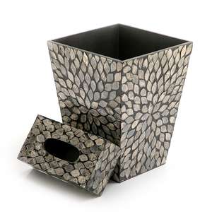 Caja de servilletas de madera con diseño en relieve, multiusos, para uso en hoteles y restaurantes, con acabado en nogal, para uso en el hogar y la oficina. - Product Image 6