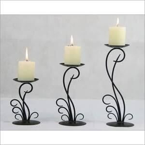 Decorative <b>Black</b> <b>Metal</b> <b>Candle</b> <b>Holder</b> for Minimalist Home Decor Wedding Centerpiece or Event Lighting - Product Image 6