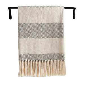 Gran oferta, manta de invierno de tamaño Extra grande de lino suave 100%, mantas Jacquard de algodón de Color sólido grande - Product Image 4