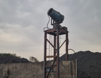 Système de canon à brouillard monté sur tour de haute qualité, industriel, à faible bruit, facile à utiliser, pulvérisateur de brouillard, portée de 30 m, rotation à 180°