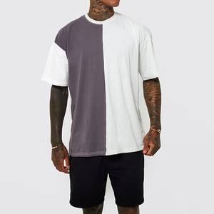 Camiseta de algodón 100% de alta calidad para hombre, transpirable, de gran tamaño, diseño de logotipo personalizado, estampado, costura de bloque, colores en blanco disponibles - Product Image 5