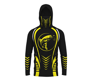 เสื้อตกปลา UPF 50เสื้อโปโลแขนยาวมีฮู้ดพิมพ์ลายระบายอากาศ - Product Image 1